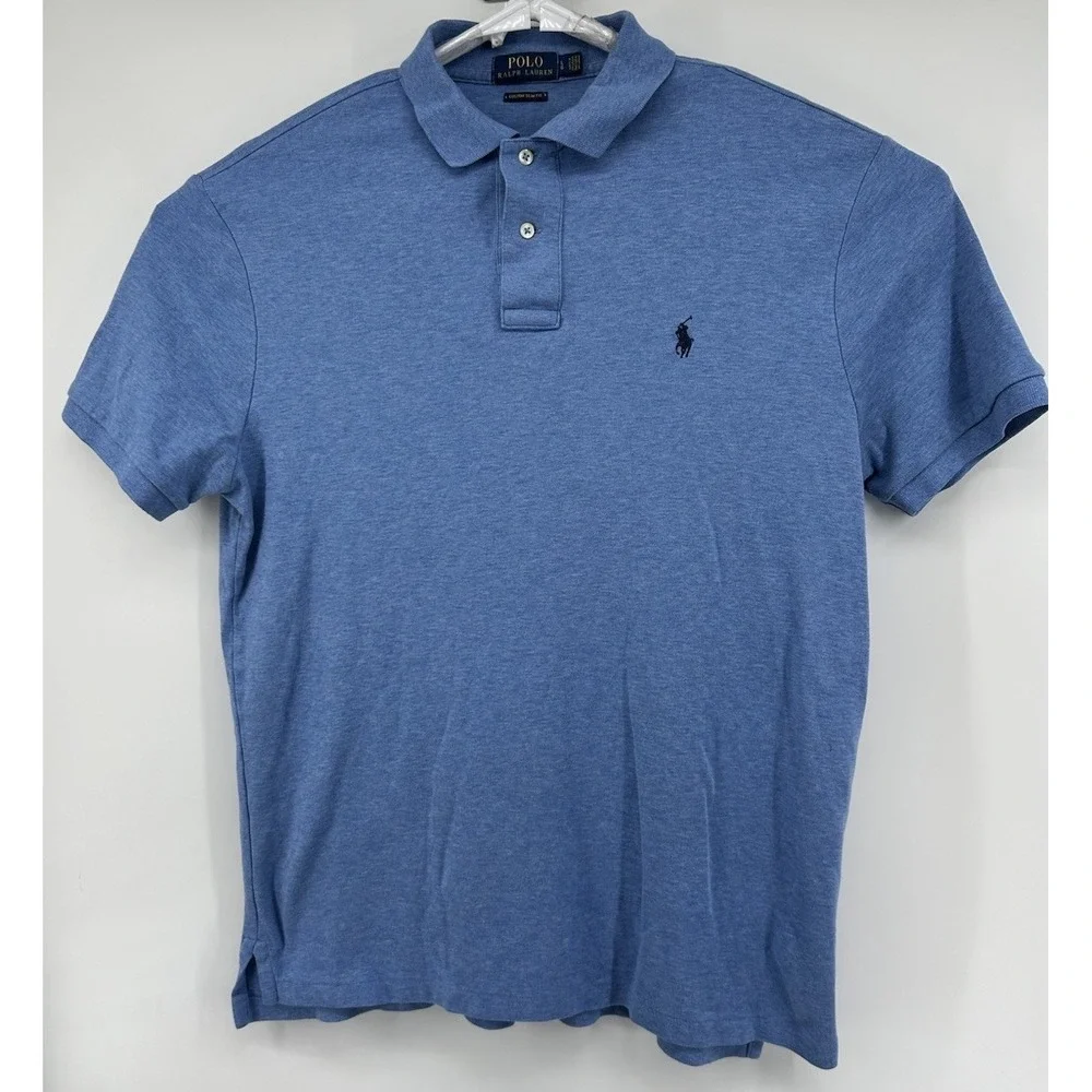 Polo Ralph Lauren Custom Fit Short Sleeve Polo Blue Men's Size Large